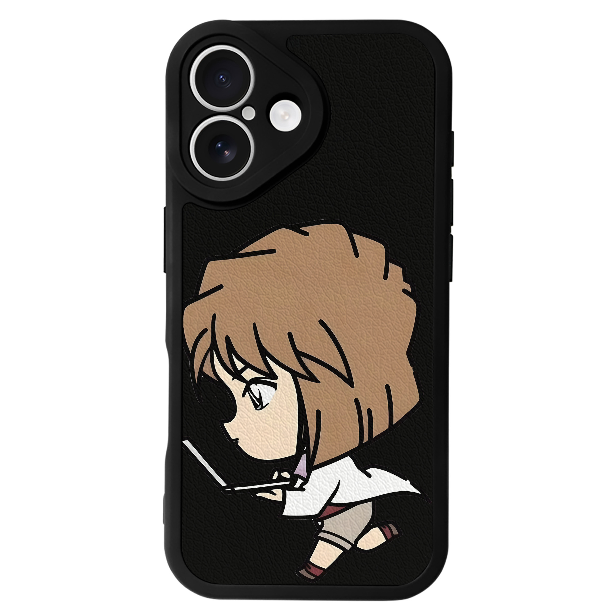 （画像用） 名探偵コナン 灰原 哀 はいばら あい Detective Conan Anita Hailey、Vi Graythorn Haibara Ai 【iPhone 16シリーズ対応】シリコンスマホケース（レザー調） 材質：シリコン